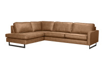 milton hoekbank cognac schuin[links]